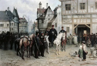 General Blucher (1742-1819) med kosackerna i Bautzen, 1885